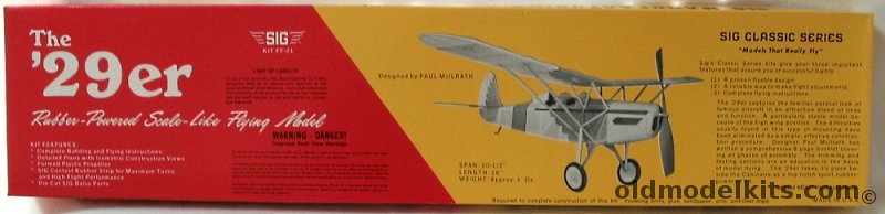 SIG The '29er - 20 inch Wingspan Balsa Flying Model, FF-21 plastic model kit